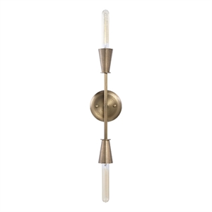Mariana 17.25&quot Dark Antique Brushed Brass 2-Light Wall Sconce