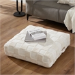 Persona Indoor Cotton Floor Pouf Ivory
