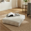 Rousseau Indoor PET Floor Pouf Light Grey/Ivory