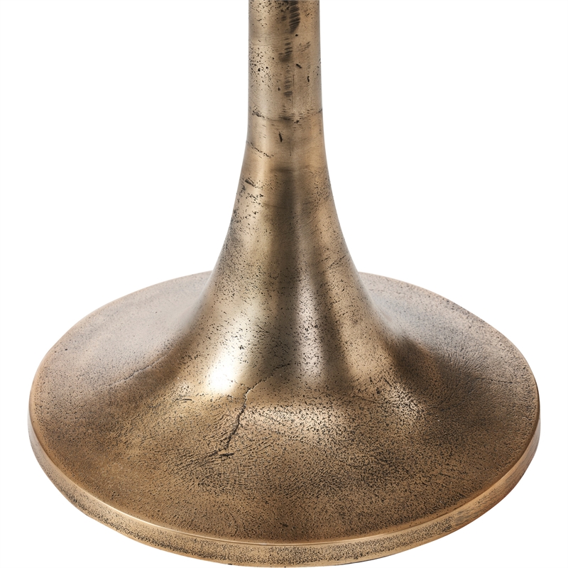 Amalya Indoor Aluminum Table Antique Brass