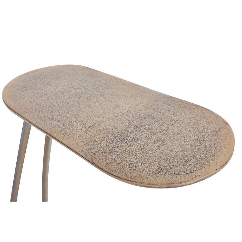 Balam Indoor Aluminum Table Antique Brass