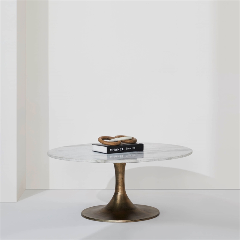 Lovisa Indoor Aluminum Table Antique Brass
