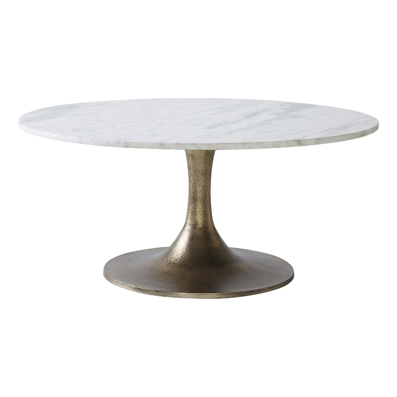 Lovisa Indoor Aluminum Table Antique Brass