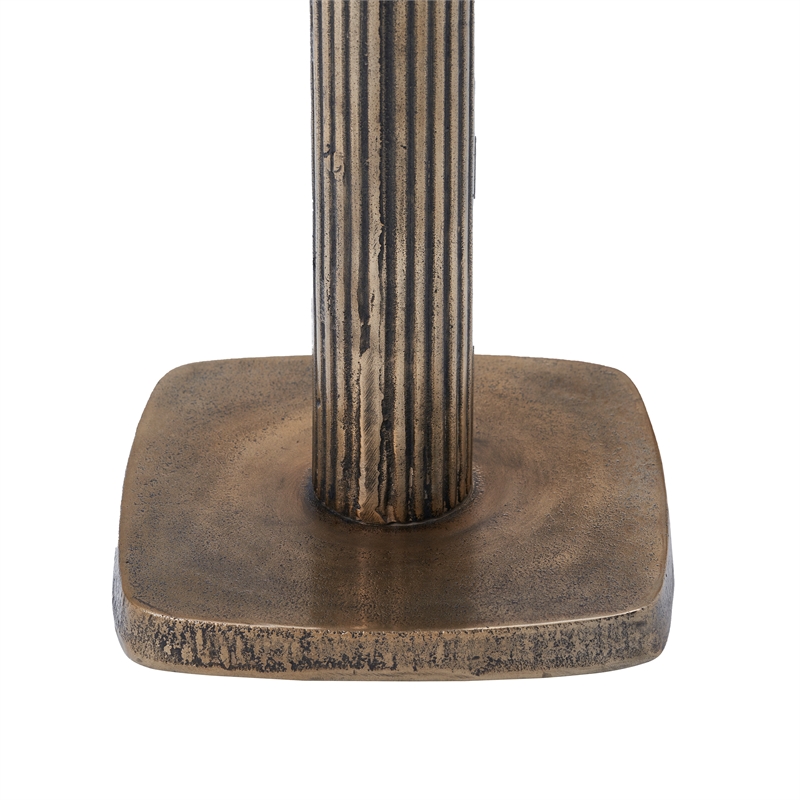 Allard Indoor Cast Aluminum Side Table Antique Brass