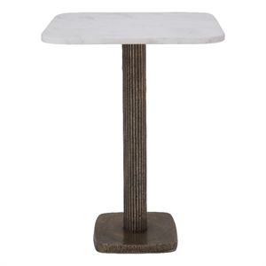 Allard Indoor Cast Aluminum Side Table Antique Brass