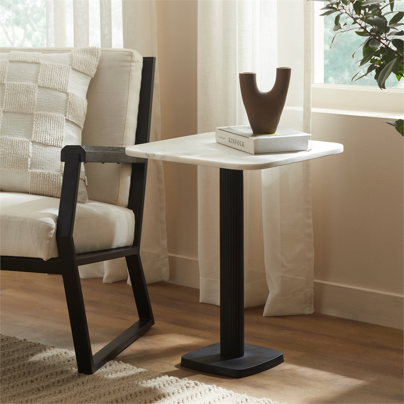 Laila Indoor Cast Aluminum Side Table Matte Black
