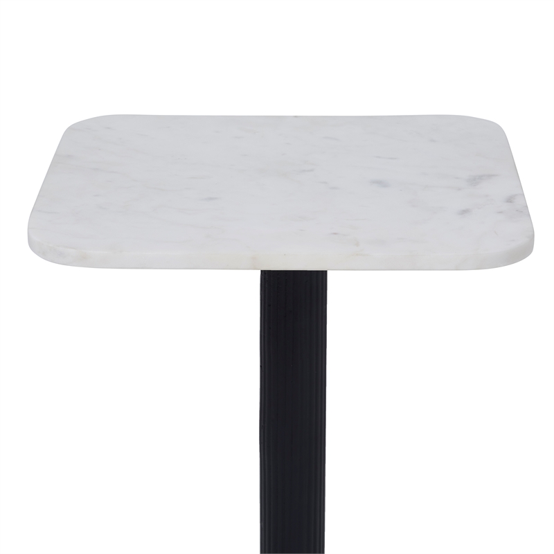 Laila Indoor Cast Aluminum Side Table Matte Black