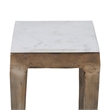 Abby Indoor Cast Aluminum Side Table Antique Brass