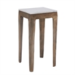 Abby Indoor Cast Aluminum Side Table Antique Brass