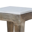 Abby Indoor Cast Aluminum Side Table Antique Brass