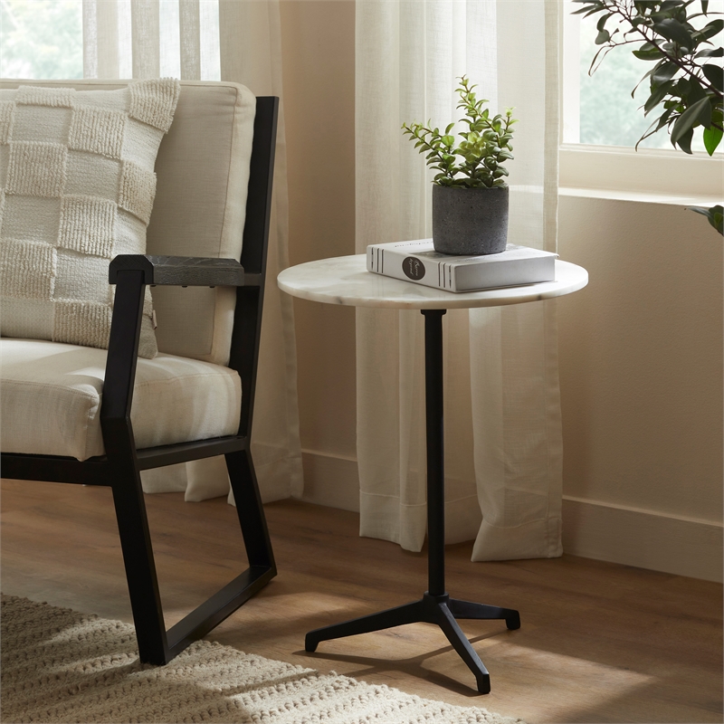Barker Indoor Cast Aluminum Side Table Matte Black