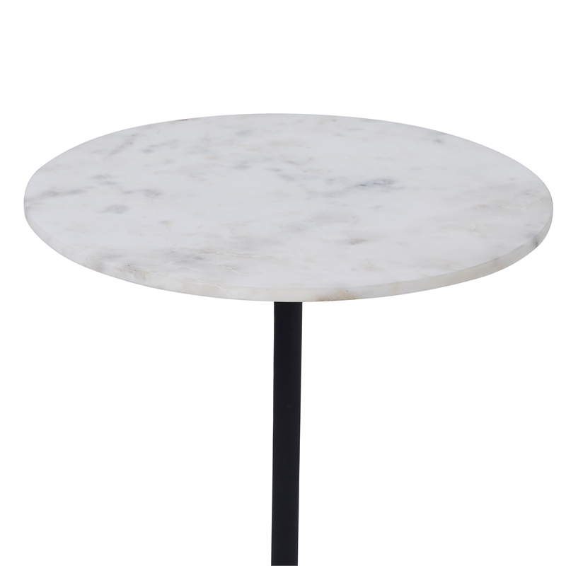 Barker Indoor Cast Aluminum Side Table Matte Black