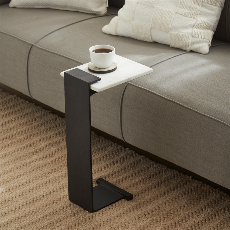 Dorville Indoor Cast Aluminum Side Table Matte Black