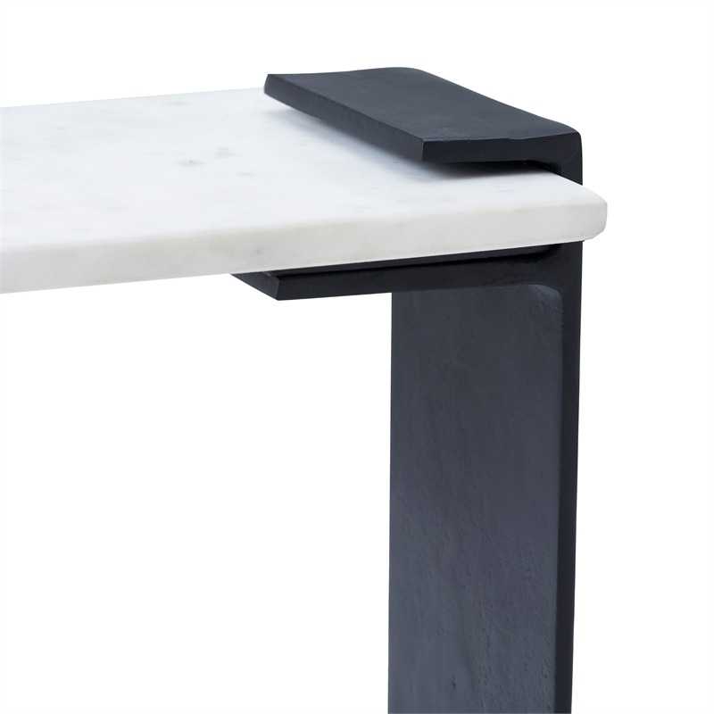 Dorville Indoor Cast Aluminum Side Table Matte Black