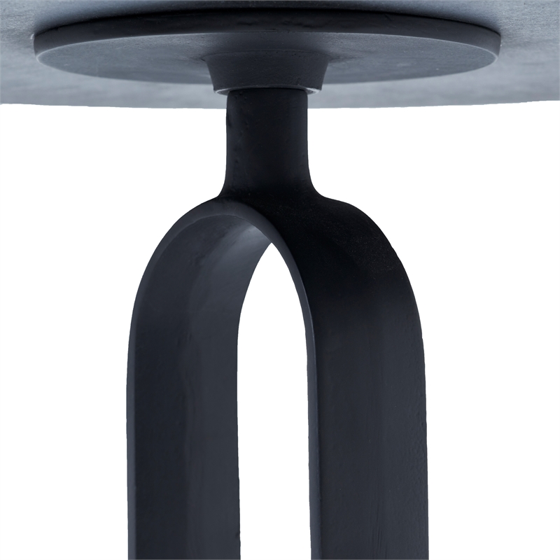 Eryx Indoor Cast Aluminum Side Table Matte Black