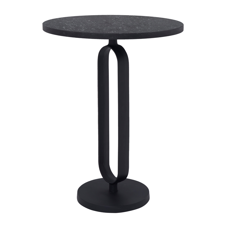 Eryx Indoor Cast Aluminum Side Table Matte Black