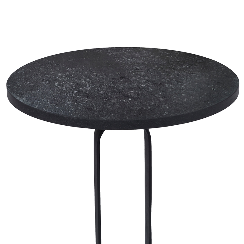 Eryx Indoor Cast Aluminum Side Table Matte Black