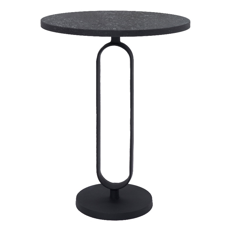 Eryx Indoor Cast Aluminum Side Table Matte Black
