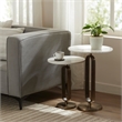 Irene Indoor Cast Aluminum Side Table Antique Brass