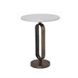 Irene Indoor Cast Aluminum Side Table Antique Brass