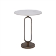 Irene Indoor Cast Aluminum Side Table Antique Brass