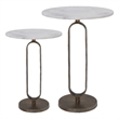 Irene Indoor Cast Aluminum Side Table Antique Brass
