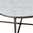 Renwil Pearse Cast Aluminum Indoor Coffee Table in White/Antique Brass