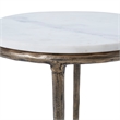 Pearson Indoor Cast Aluminum Side Table Antique Brass