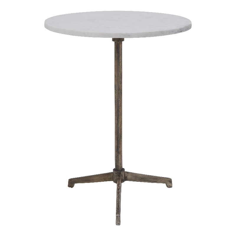 Canning Indoor Cast Aluminum Side Table Antique Brass