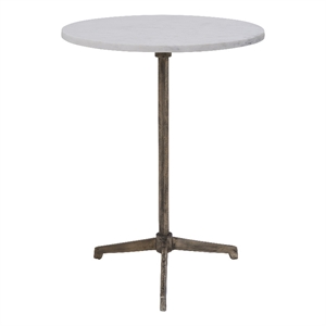 Canning Indoor Cast Aluminum Side Table Antique Brass