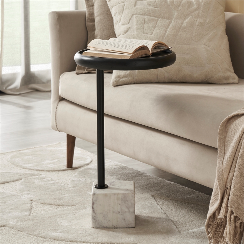 Hull Indoor Banswara Marble Side Table White