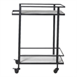 Colton Indoor Iron Bar Cart Matte Black