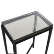 Aria Indoor Cast Aluminum Side Table Black
