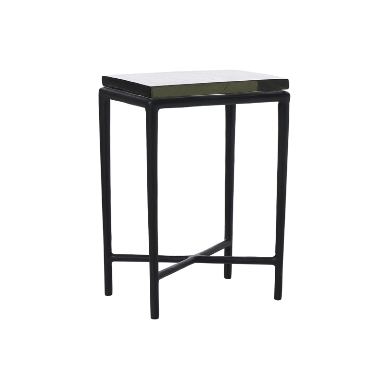 Aria Indoor Cast Aluminum Side Table Black