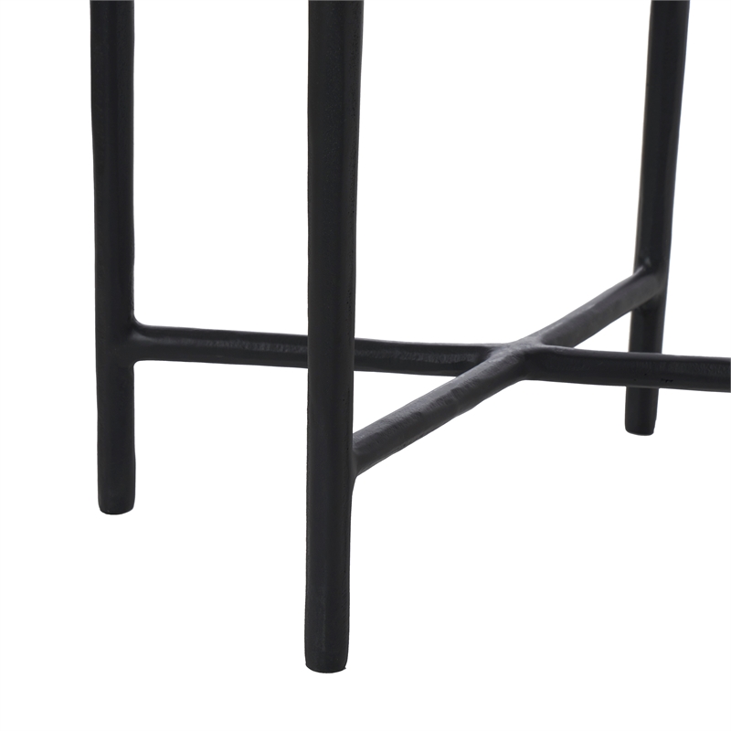 Aria Indoor Cast Aluminum Side Table Black