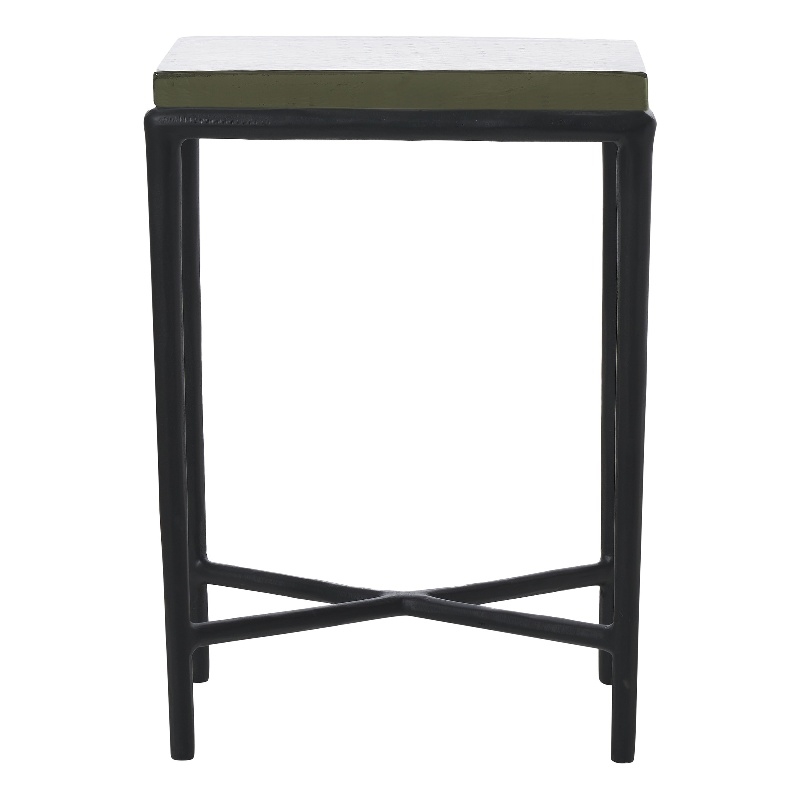 Aria Indoor Cast Aluminum Side Table Black