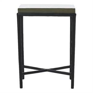 Aria Indoor Cast Aluminum Side Table Black