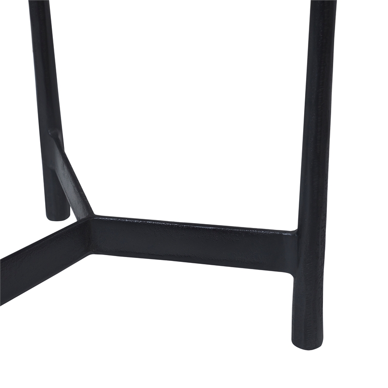 Avila Indoor Cast Aluminum Side Table Black