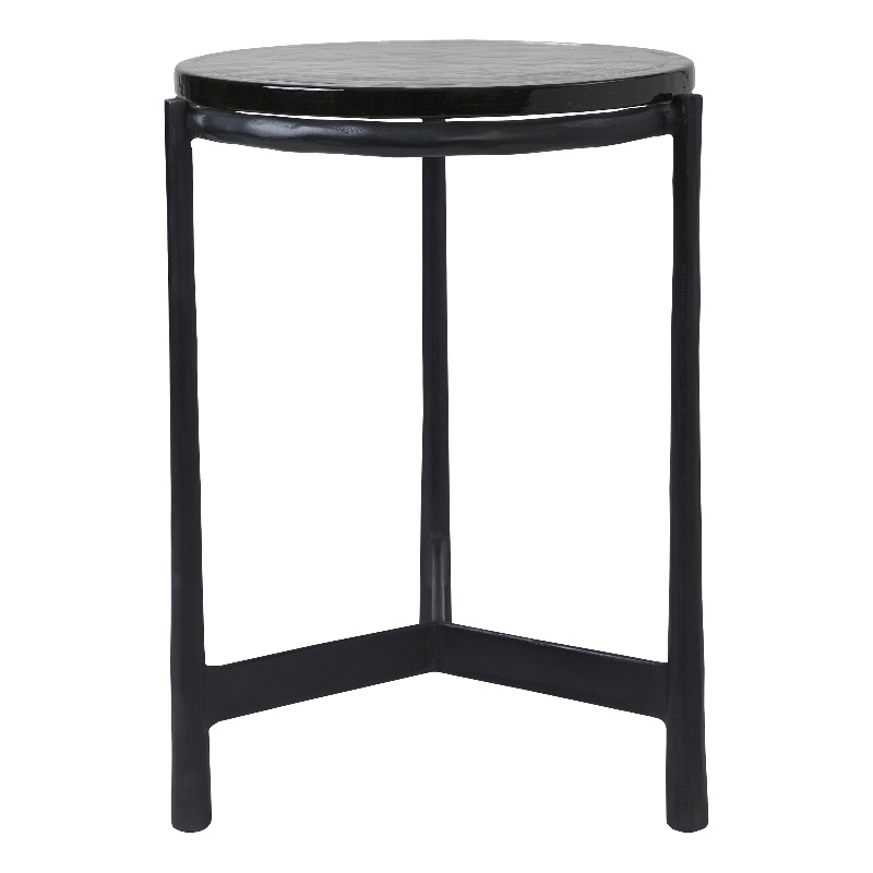Avila Indoor Cast Aluminum Side Table Black