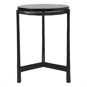 Avila Indoor Cast Aluminum Side Table Black