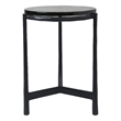 Avila Indoor Cast Aluminum Side Table Black