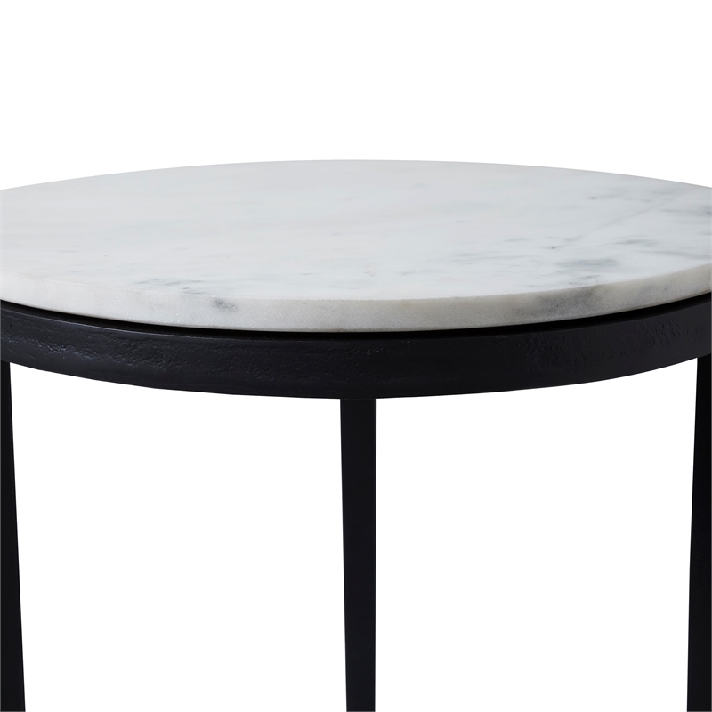 Arryn Indoor Cast Aluminum Side Table Black