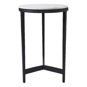 Arryn Indoor Cast Aluminum Side Table Black