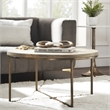Liana Indoor Mango Wood Table Antique Brass