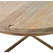 Liana Indoor Mango Wood Table Antique Brass