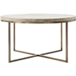 Liana Indoor Mango Wood Table Antique Brass