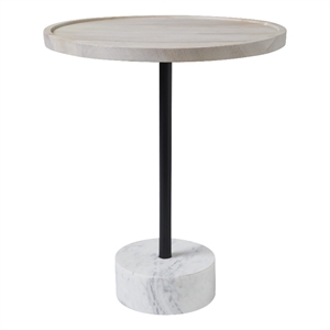 Antares Indoor Acacia Wood Side Table Whitewash