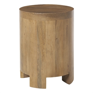 Salvatore Indoor Mango Wood Side Table Light Brown