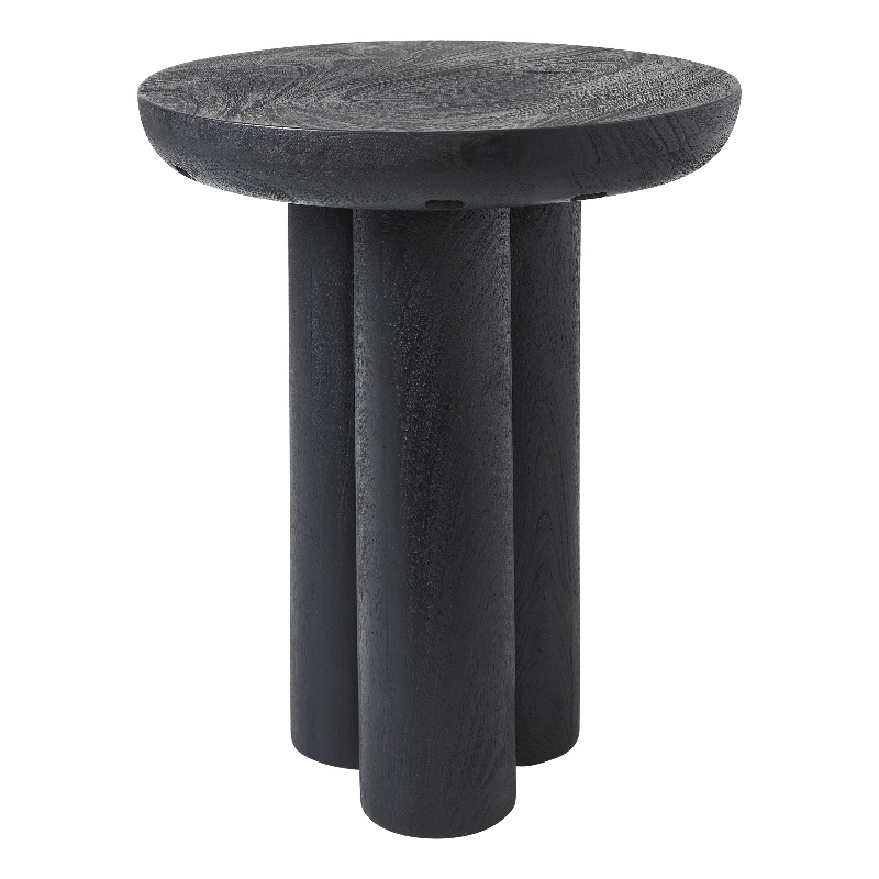 Quintin Indoor Mango Wood Side Table Black