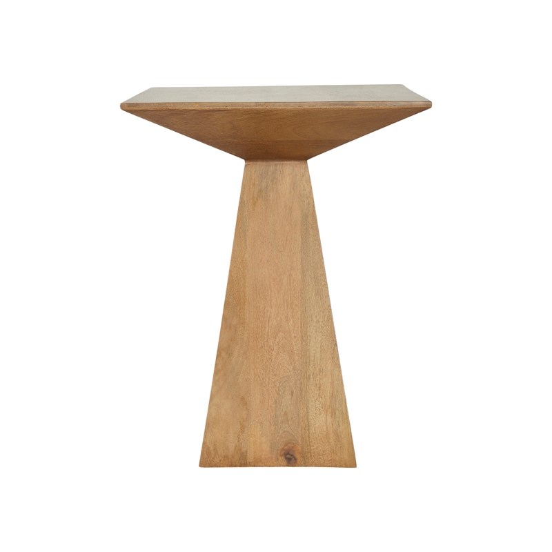 Garnett Indoor Mango Wood Side Table Light Brown